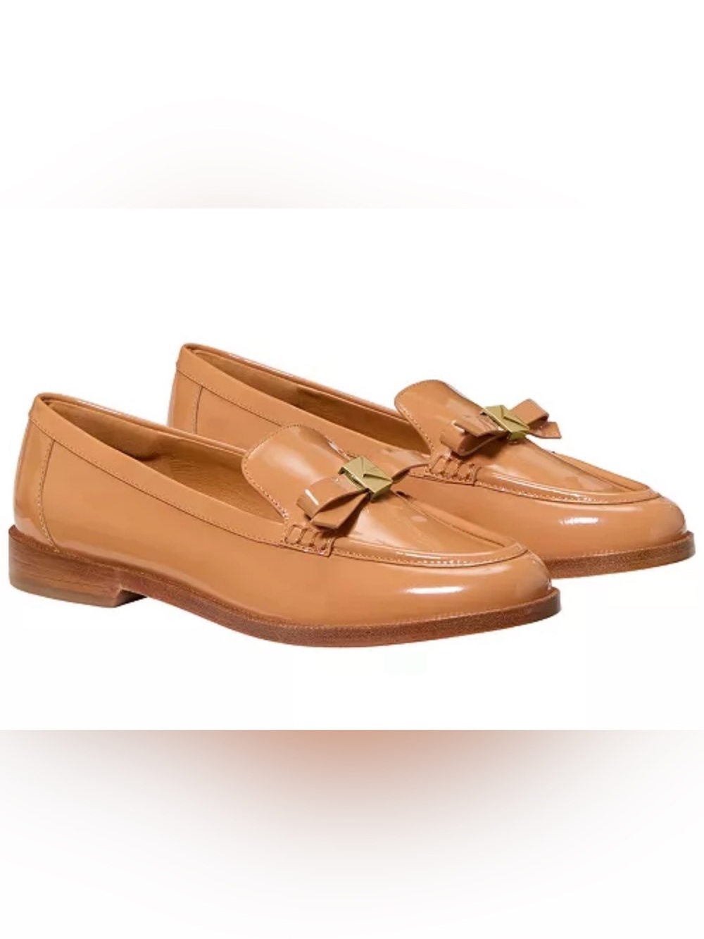kate spade Beige Bow Leather Loafers Size 11 NEW